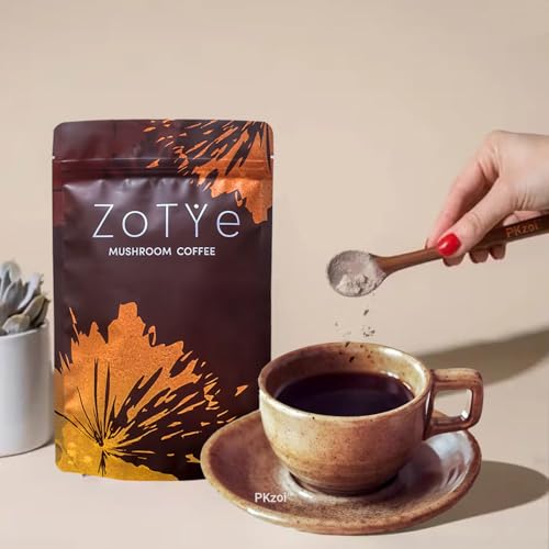 Mushroom Coffee, Ground Coffee with Mushroom Powder / 6 Adaptogenic Mushrooms (1 Pack,ZOTYE Mushroom) - Thumbnail 2