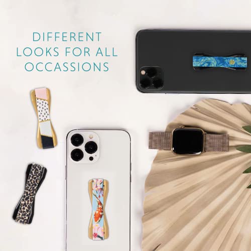 Lovehandle Universal Grip For Smartphone And Mini Tablet, Koi Design Elastic Strap With Gold Base #TOP6