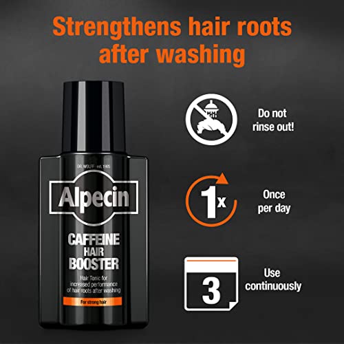 Alpecin Black Mens Shampoo and Caffeine Hair Booster Set | Against Thinning Hair | Natural Hair Growth for Men | Energizer for Strong Hair | Hair Care for Men Made in Germany - Image 4
