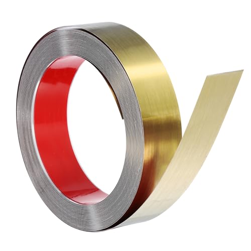 Moldura de pared para techos modernos en salones y pasillos con acabado metálico dorado 2