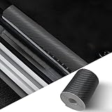Carbon Fiber Car Door Edge Guards, 3D Vinyl Car Door Sill Protector Wrap Film Auto Door Trim Strips, Anti-Scratch Anti-Collision Adhesive Tape Auto Bumper Door Entry Guard for Most Cars (3