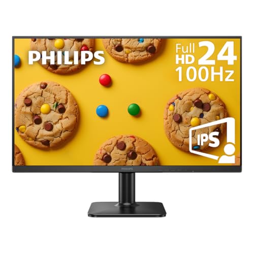 PHILIPS 24E2N1100B New 24 inch IPS Full HD (1920 x 1080) 100Hz Monitor, VESA, HDMI x1, VGA Port x1, Eye Care, 4 Year Advance Replacement Warranty