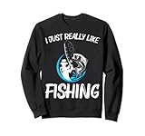 Regalo genial que realmente me gusta la pesca para mujeres, niñas, niños, niños pequeños, hermana, papá, abuela, novio, hija, padre, tía, papá que son amantes de la pesca o entusiastas del cebo usando gancho, caña de poste, barco o red para recreación o vacaciones.