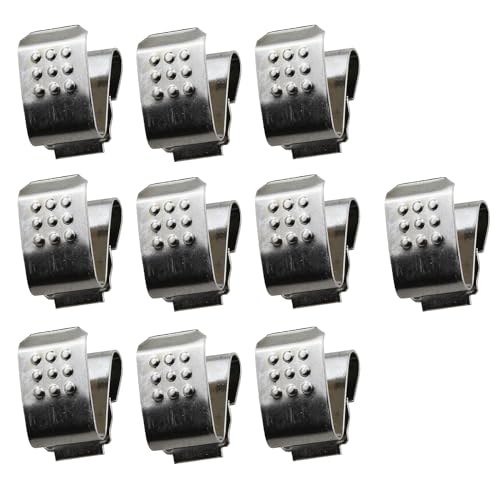 RLECS 10PCS AA Battery Buckle Negative Tab Battery Holder Accessory Silver Steel Plate Spring...