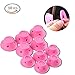 OR Pure 10pcs Hair Curlers Magic Hair Care Roller No Clip Soft Hair Style Roller (Pink)