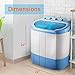 Upgraded Version Pyle Portable Washer & Spin Dryer, Mini Washing Machine, Twin...