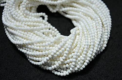 Perles opale blanche 3mm pierres naturelles facettées pour concevoir des bijoux chargés d'histoire