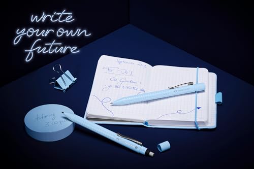 Faber-Castell 231028 - Druckbleistift Grip sky blue, Härtegrad B, Mine 0.7 mm, inkl. Radierer