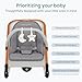 Dream On Me Rock On Me 2-in-1 Baby Rocker and Stationary Seat, Adjustable Recline, Gentle Music & Vibration, 3-Point Safety Harness, Detachable Toy Bar, Folds Compact for Travel – Grey