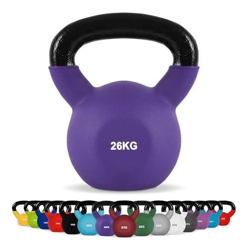 Kettlebell Professionale 2 - 30 kg | Ghisa Revestimento in Neoprene | incl. Workout PDF | diversi colori (Kettlebell Professionale...