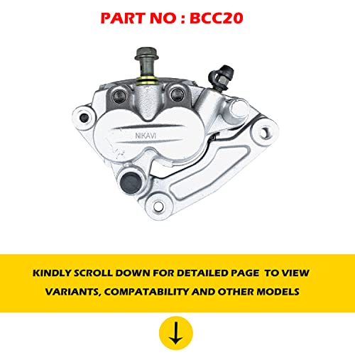 Image of NIKAVI BCC20 Rear Brake Caliper Assembly Compatible for Bajaj Pulsar 135 / Discover 125 / Discover 125 ST (Front)