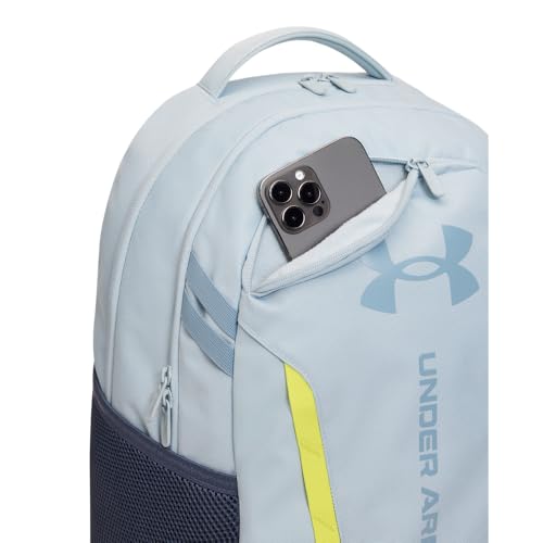 Image of Under Armour Unisex Hustle 6.0 Backpack, (035) Blue Fog /Downpour Gray /Blue Wind, One Size Fits Most