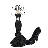 WE Jewlery Display Shoe Ring Holder Black 2 PCS Set - Mannequin Necklace Display Orgaziner
