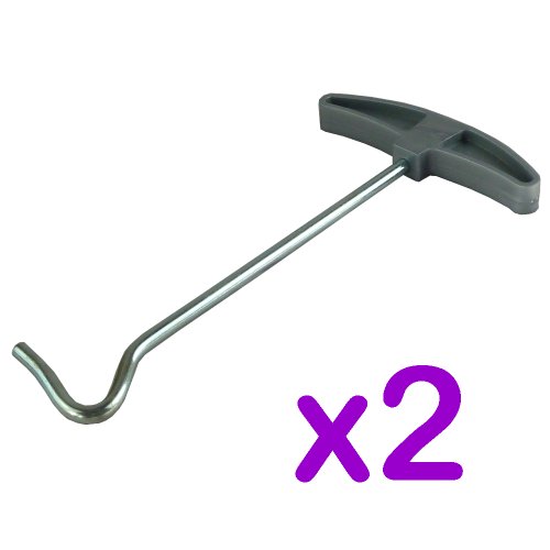 2 X Acero Tienda Peg Extractores con Plástico Manillar