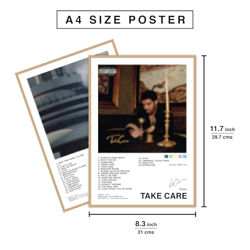 Image of CodersParadise - Drakee Wall Poster Frames - Pack Of 6 | 8 x 12cm (A4 Size) | Aesthetic Artwork Framed Posters | Framed Posters For Living Room, Bedroom, Home And Office