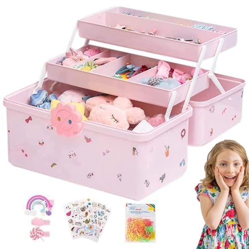 Boîte à bijoux pour filles idéale comme cadeau d'anniversaire avec autocollants créatifs