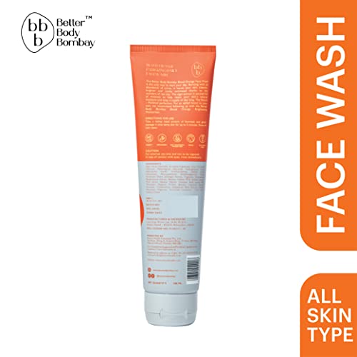 Image of BBB Better Body Bombay Brightening Daily Facewash | Blood Orange Refreshing Vitamin C Face Wash 100 ml each | Glow Reviving Brightening Face Wash | All Skin Type (Pack of 2)