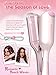 SHEGLAM Pink 1 Inch Hair Waver for Women - Double Barrel Crimper Tool for Mermaid Beach Waves, Lightweight with Smart Timer & Adjustable Temps, Dual Voltage Anti-Scald Easy to Use for Short Hair
