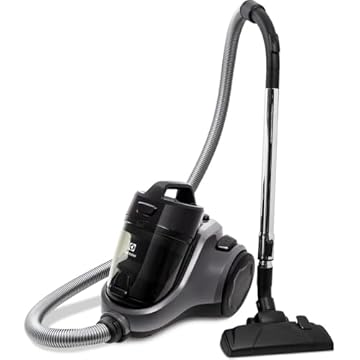 Aspirador de pó sem saco Electrolux easybox maior potencia 1600W silencioso compacto bocal estofados cabo retratil controle velocidade EAS30 cinza preto 127v