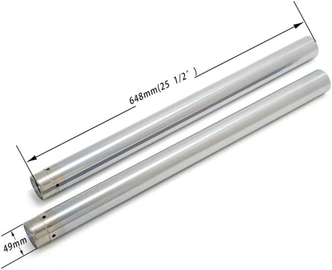 Fit For 39mm 24 4/5" 26 Fork Tube Sportster XL1200CA XL1200CB 13-15 XL1200CP XL1200T 14-20 XL1200V 12-15 XL1200X 10-15(630mm Chrome)
