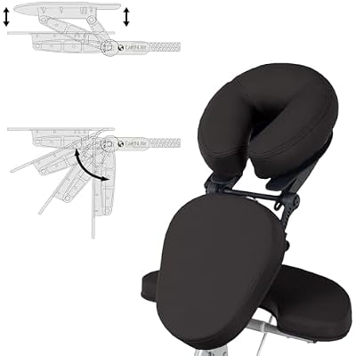 EARTHLITE Portable Massage Chair Package VORTEX - Portable, Compact, Strong and Lightweight incl. Carry Case, Sternum Pad & Strap (15lbs)