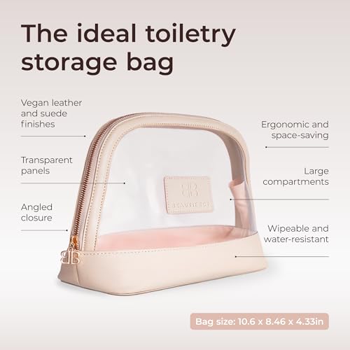 Toiletry Bag - Travel Bag for Toiletries with Vegan Leather & Suede Finish - Durable & Water Resistant With Signature Zip Details - Toiletry Bag for Women3