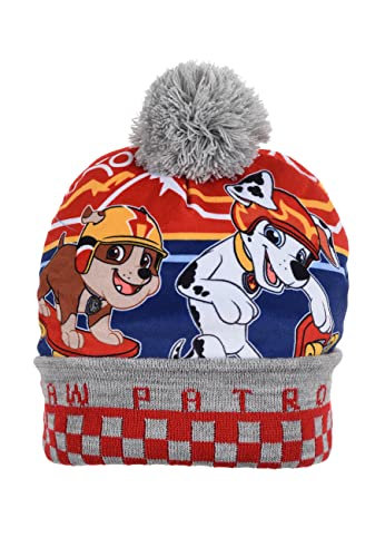 La Pat Patrouille Rubble & Marshall Bonnet d'hiver pour enfant garçon, gris Cover