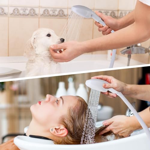 suzmei Duschkopf für Waschbecken, Einzelhahn, Duschkopf, Duschkopf, Duschaufsatz, Gummi-Brauseschlauch für Wasserhähne, zum Waschen von Handheld, tragbarer Hund