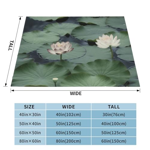 Couverture légère flanelle pelucheuse imprimée lys noirs pour lit