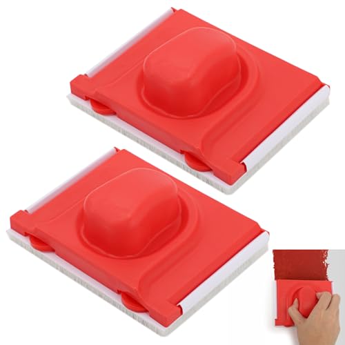 2 Pack Paint Edger Tool Cutting in Tools for Painting Edge Painting Tool Multifunctional Paint Edger Tool with Pad Nylon Bristles Edges Paint Edge Trimmer Paint Pads for Walls and Ceilings
