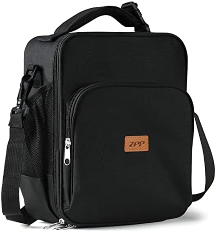 ZPP Lunch Box for Men Women Adults Small Lunch Bag for Office Work - Reusable Portable lunch box, Black