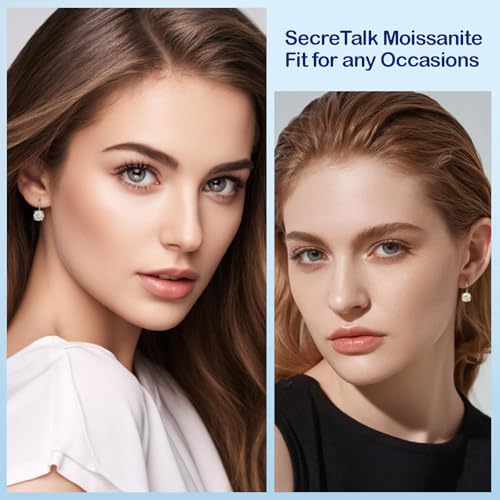 Moissanite Dangle Earrings for Women，2-4CT 18K White Gold Plated 925 Sterling Silver D Color Drop Earring, Jewelry for Wife Her Birthday Wedding4