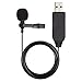 iGOKU USB Mikrofon, Omnidirektionaler Kondensator Lavalier Clip On Mic für Computer, Laptop, Mac, Podcast, Interviews, MSN, PS4, Netzwerksingen, Skype, Audio Video Recording [Plug & Play]