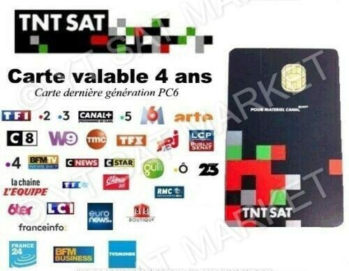 TNTSAT - TNTSAT HD Genuine 4 Years V6 Viewing Card: French TV in UK - Satellite TV Viewing Card