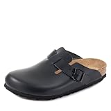 Farbe: schwarz BIRKENSTOCK Boston Schwarz Weichbettung Glattleder