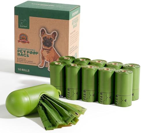 ATIFBOP Biodegradable Dog Poop Bags 150 Count 10 Rolls with Dispe...