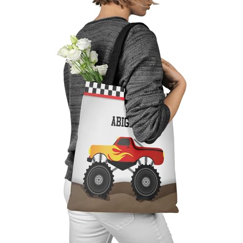 Monster Truck Canvas Tote Bag Aesthetic Reusable Grocery Shopping Bags Shoulder Bag Book Tote Gifts4