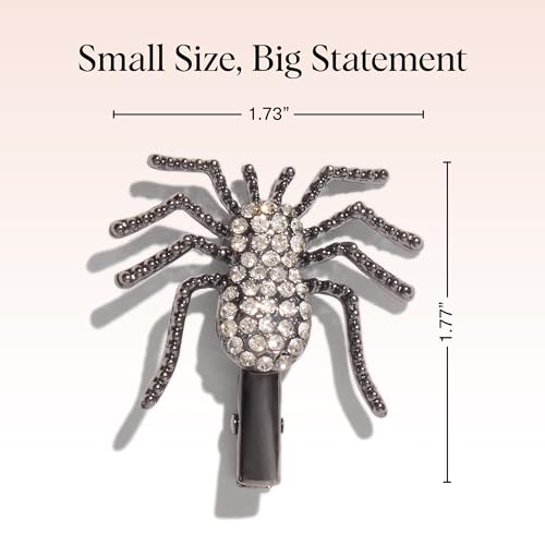 Kitsch Spider Hair Clips for Women - 2 Pcs | Rhinestone Hair Accessories with Strong Grip – Sparkly Barrettes for Styling & Everyday Hairstyles - image 5