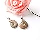BOBEINI Natürlicher Ammonit Fossil Anhänger Schmuck Ton Silber Ammonit Fossil Stein umwickelt Anhänger Halskette Modeschmuck, Silber