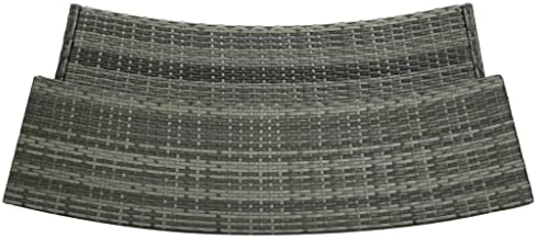 vidaXL Garden Bar Table Outdoor Counter Pub Desk Garden Bar Counter Table Coffee Tea Desk Outdoor Garden Patio Furniture Grey Poly Rattan