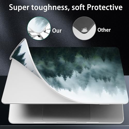 Lepeoac Case for 2026 MacBook Pro 14-inch M5 M4 M3 M2 M1 Pro/Max Chip, Release 2026 2025-2021, Model A3427 A3426 A3434 A3112 A3401 A3185, Plastic Hard Shell Case with Keyboard Cover, Forest by Lepeoac - Used condition - Image 4