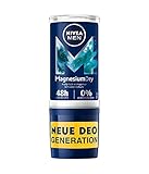 NIVEA MEN MagnesiumDry Deo Roll-On (50ml), Deodorant mit Magnesium für natürlich wirksamen Schweiß-Schutz, Deo mit 0% Aluminium (ACH) und 0% Alkohol*