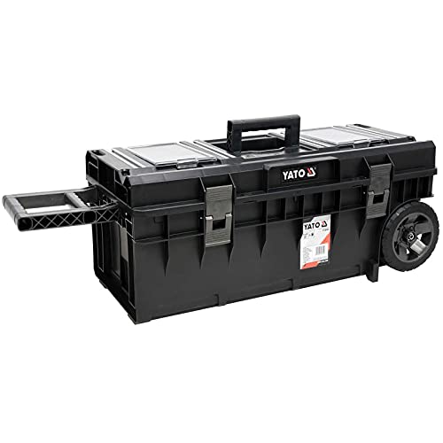 Yato Portable Tool Box on Wheels, 793 x 385 x 322 mm, Black - Image 2