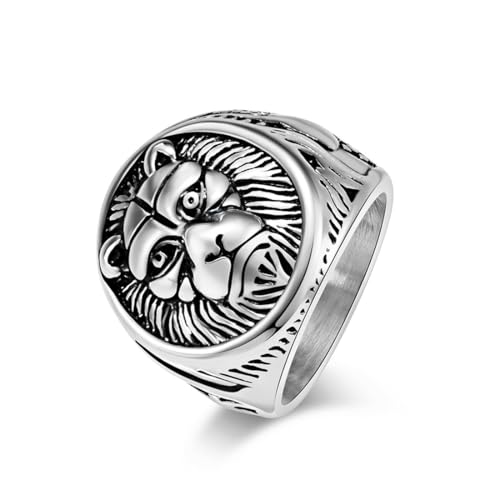 Bague lion pour hommes style vintage gothique, l'anneau idéal pour vos soirées rock