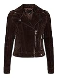 Lederjacke VERO MODA Damen VMROYCESALON Short Suede Jacket COL Lederjacke, Chocolate Plum, XS