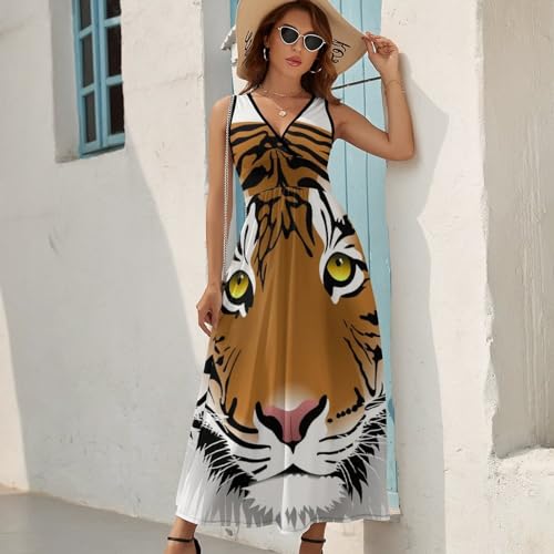 Robe longue d'été sans manches anti-chaleur : la solution robe de plage fluide - 2