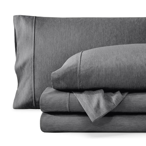 Bare Home Split California King Sheet Set - 1800 Ultra-Soft Microfiber Double Brushed - Deep Pockets - Easy Fit - 5 Piece Set - Bed Sheets (Split Cal King, Heathered Grey)