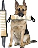 Clysoru Tug Toy for Dogs Squeaky Toy with 2 Strong Handles Lasting Training Equipment Puppy to Large Dog Interactive Toys of War Pull Indestructible Rope Pet Crinkle Teething