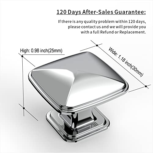 Boutons de commode de qualité supérieure Amerdeco finition chrome poli