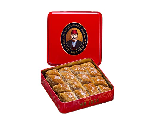 Hafiz Mustafa 1864 Istanbul Baklava Pastry Box - Baked Baklava Dessert Snacks Made from Fresh Phyllo Dough Sheets, Pistachio, Hazelnut, Walnut - Turkish Sweets Tray Gift Ideas for Birthday, Christmas